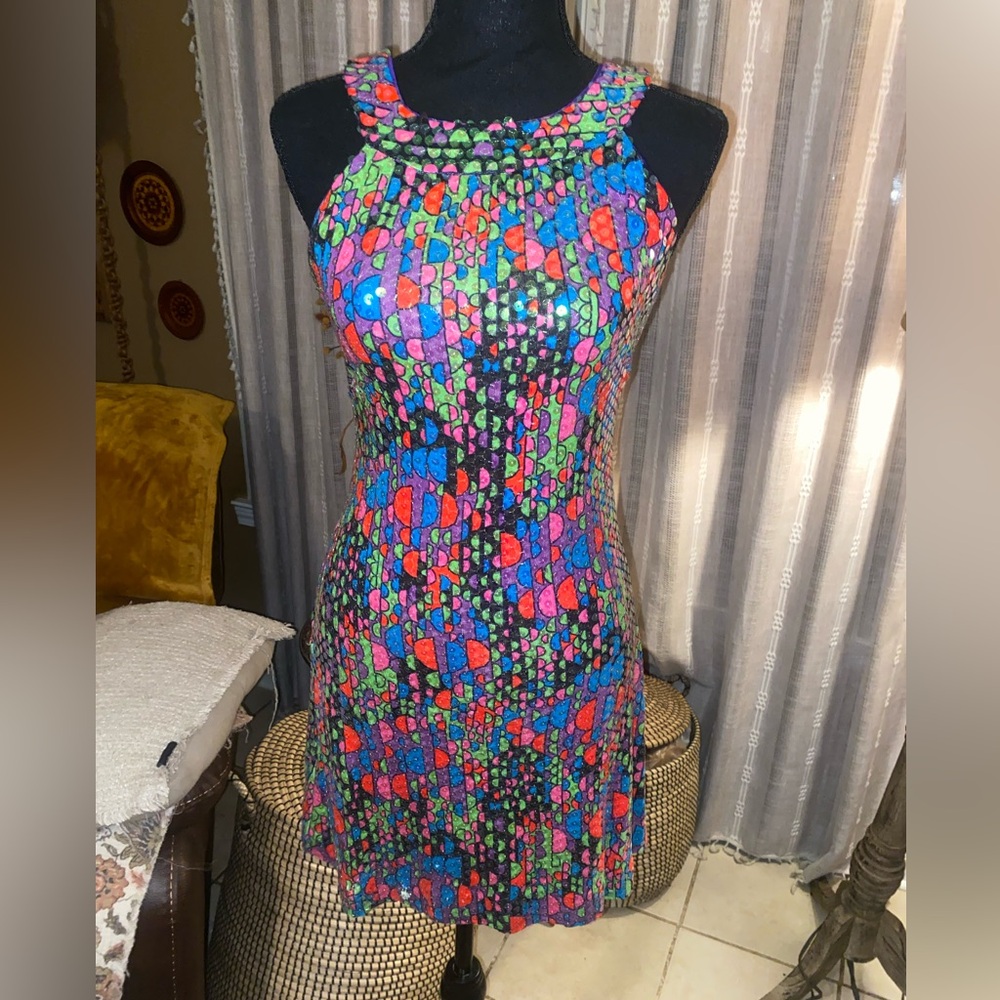 Marc Jacobs Multicolor Sequin  Mini Dress